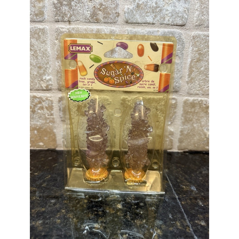 Lemax Sugar 'N Spice Retired‎ Rock Candy Tree Grape Rare Christmas Village Decor